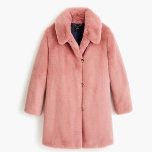 JCREW FAUX FUR TEDDY COAT SZ SMALL NWT